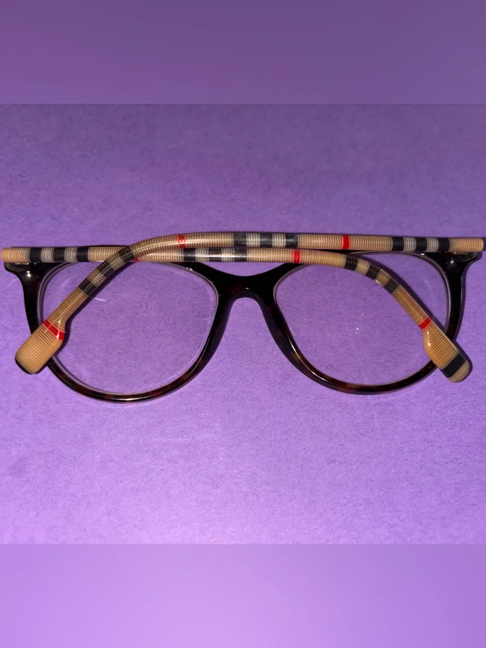 Burberry Eyeglass Frame Classic check pattern arms #2325
